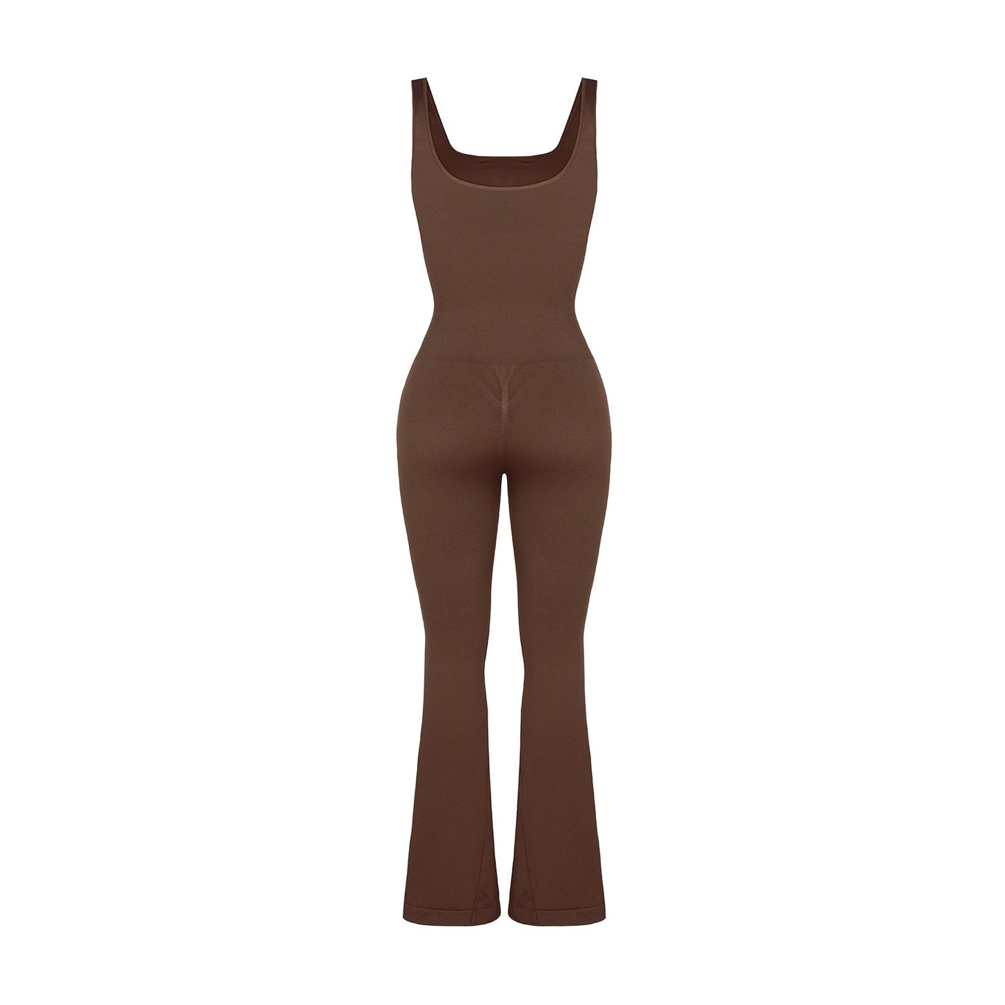 Square Neck U-Back Flared Jumpsuit