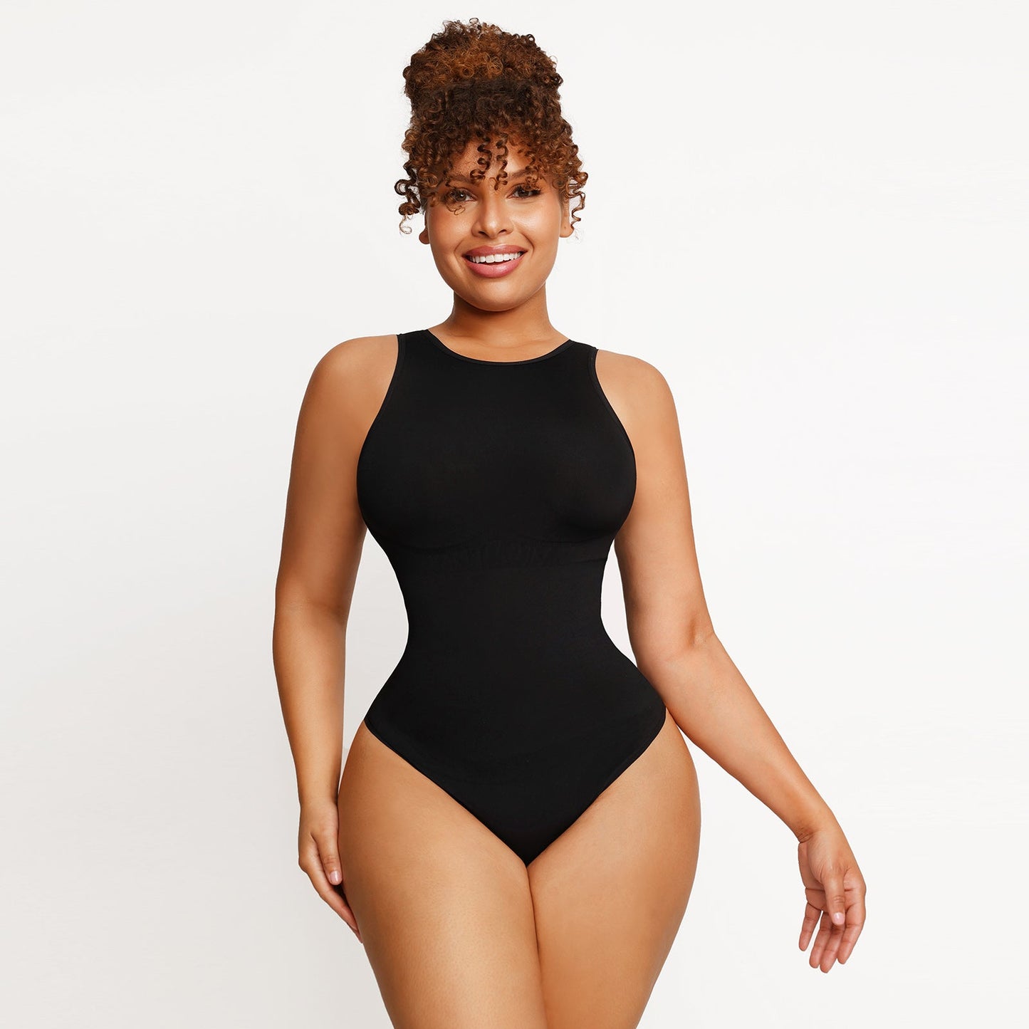 Round Neck Thong Bodysuit