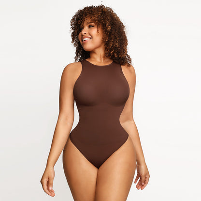 Round Neck Thong Bodysuit