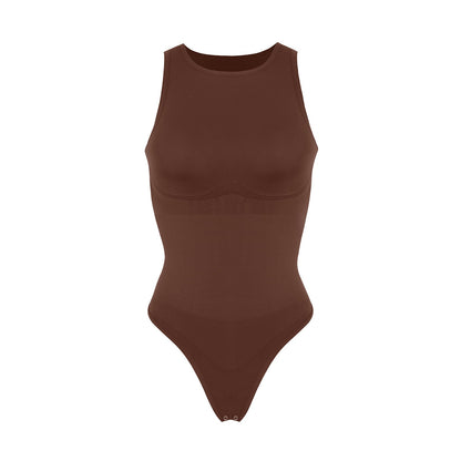 Round Neck Thong Bodysuit