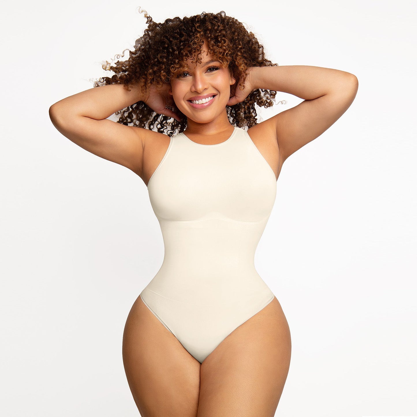 Round Neck Thong Bodysuit