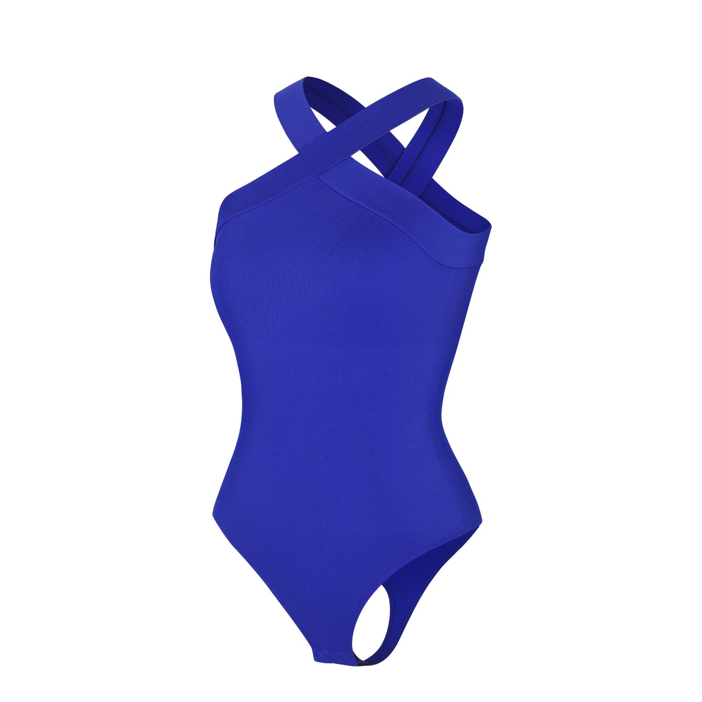 Crossover Halter Shapewear Bodysuit