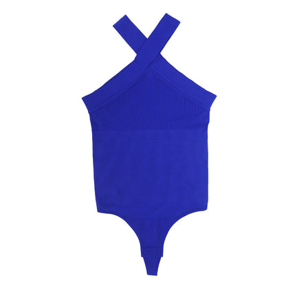 Crossover Halter Shapewear Bodysuit