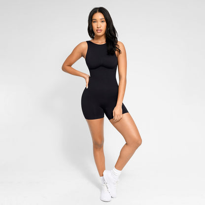 Round Neck Low Back Bodysuit