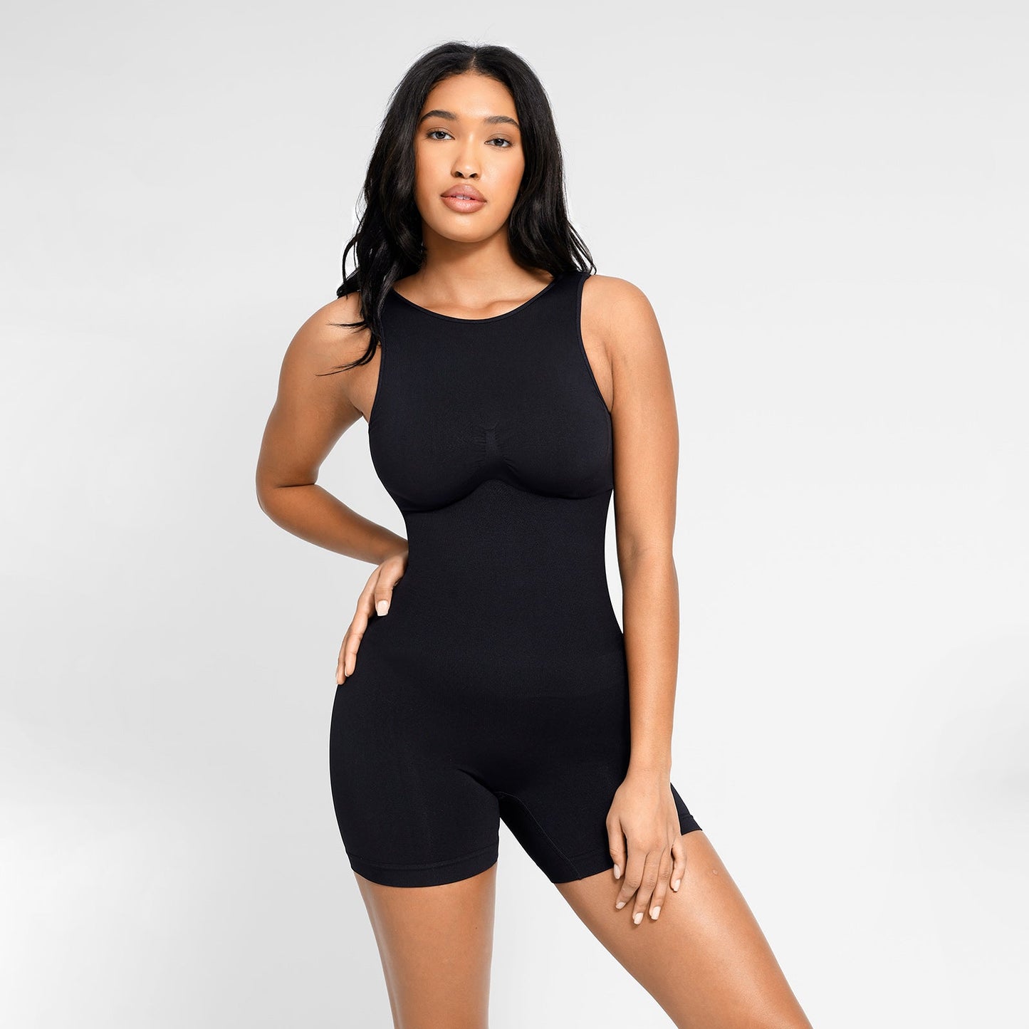 Round Neck Low Back Bodysuit