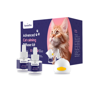 SereniPet™ – 1X Diffusor + 2 Nachfüllungen – Beruhigende Pheromone für Katzen